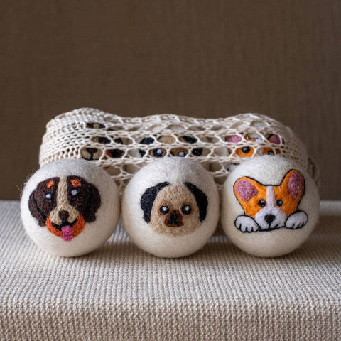 Dogs: Natural Wool Dryer Balls – Gift Set of 3 by Ethical Global