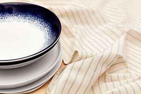 Natural Tablecloth - Modern Stripes