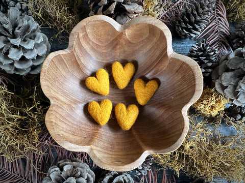 Felted Wool Mini Heart