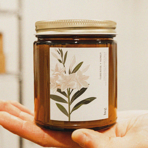9 oz. Tuberose + Honey Soy Wax Candle