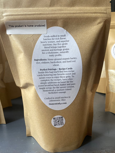 Organic 5 Grain Stone Ground Grits by Homestead 41, photo 2