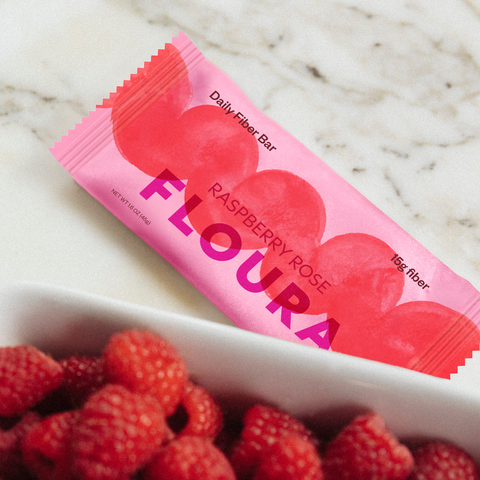 Floura - Raspberry Rose Fiber Snack Bar