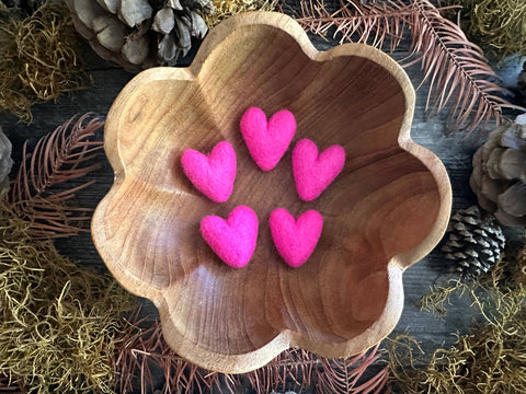 Felted Wool Mini Heart