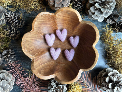Felted Wool Mini Heart