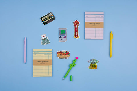 Library Card Notepad - Pink