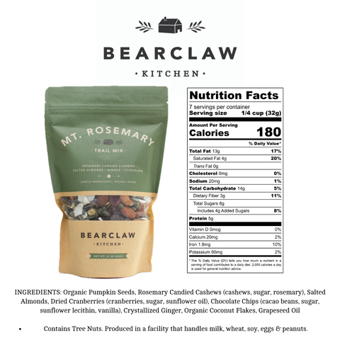8 oz Mt Rosemary Trail Mix