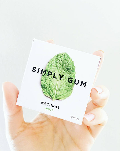 Peppermint Chewing Gum - Natural + Plastic-Free | 12 Pack