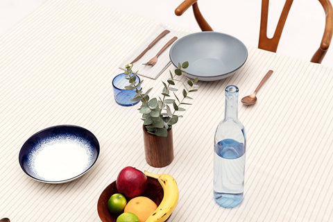 Natural Tablecloth - Modern Stripes