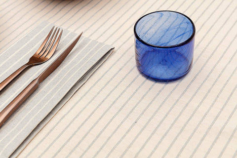 Natural Tablecloth - Modern Stripes