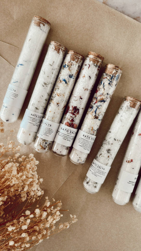 Test Tube Floral Salt Soak