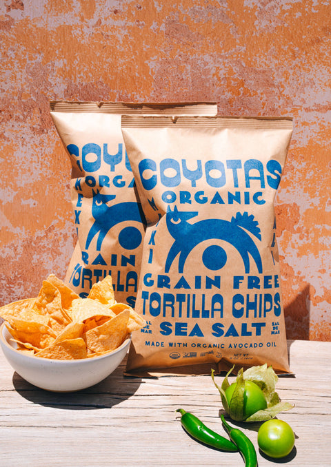 Coyotas Organic Grain Free Tortilla Chips, 5 oz, Sea Salt