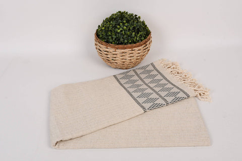 Organic Turkish Beach Towel - Black Diamond