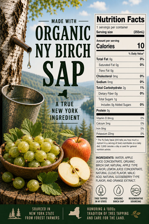 APPLE AND GOOSEBERRY BIRCH SAP SELTZER by Upstate Stock Seltzers, photo 3