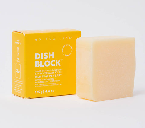 DISH BLOCK® Solid Dish Soap Bar - Citrus + Lemongrass