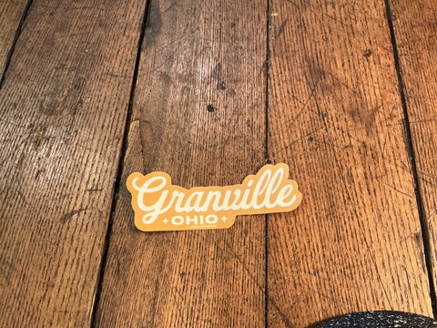 Granville Ohio Gold + Cream Sticker