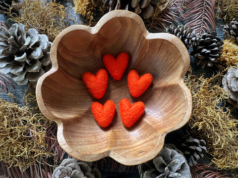 Felted Wool Mini Heart