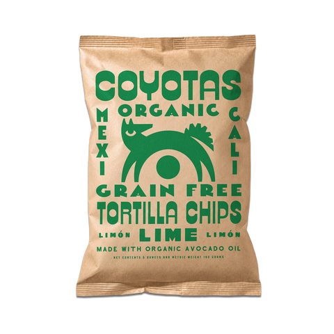 Coyotas Organic Grain Free Tortilla Chips, 5 oz, Lime