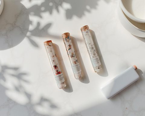 Test Tube Floral Salt Soak