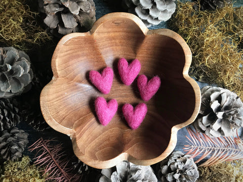 Felted Wool Mini Heart