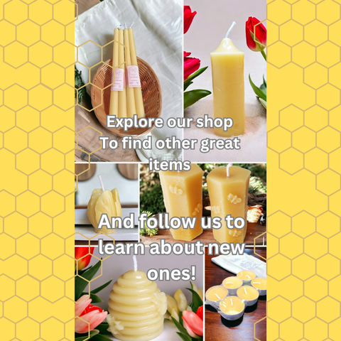 Pure Beeswax Candle Tapers - 2 Pack