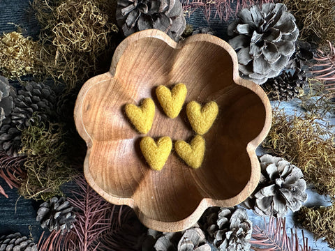 Felted Wool Mini Heart