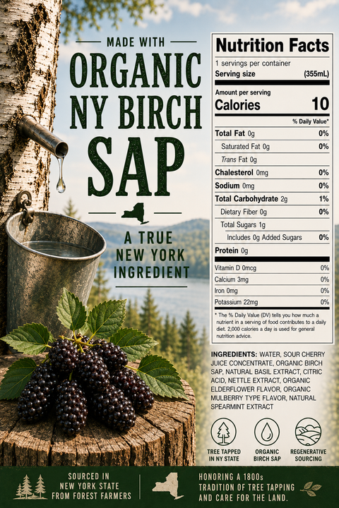 MULBERRY & NETTLE BIRCH SAP SELZTER by Upstate Stock Seltzers, photo 3