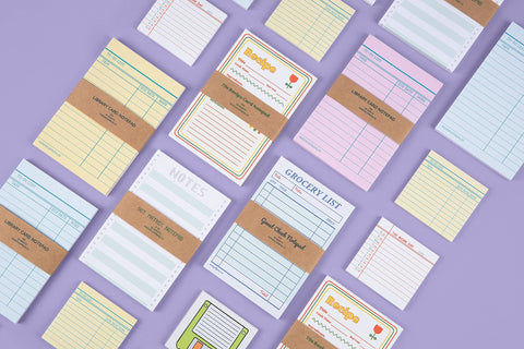 Library Card Notepad - Pink