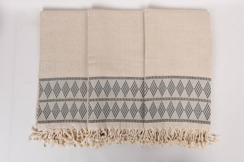 Organic Turkish Beach Towel - Black Diamond