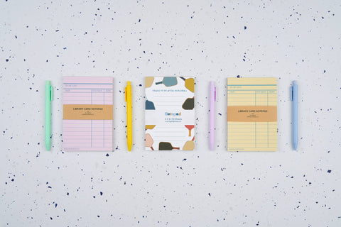 Library Card Notepad - Pink