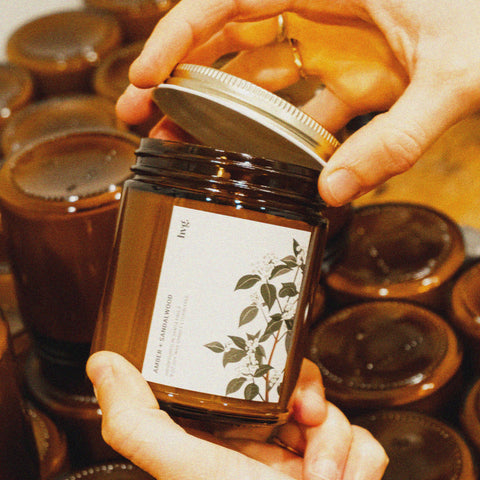 9 oz. Amber + Sandalwood Soy Wax Candle