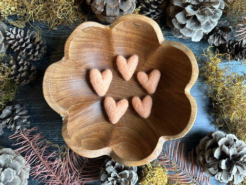 Felted Wool Mini Heart