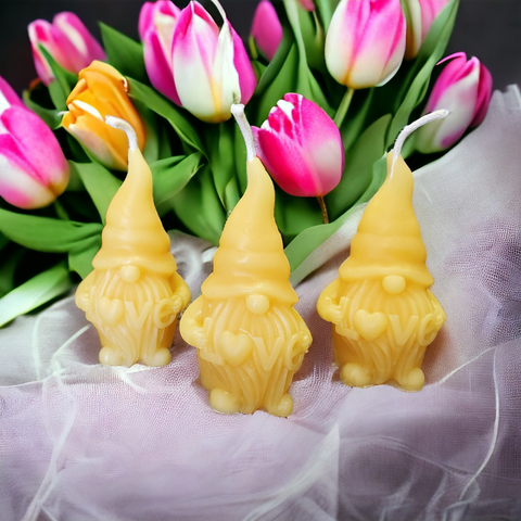 100% Pure Beeswax Candle - Love Gnome
