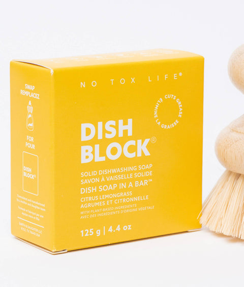 DISH BLOCK® Solid Dish Soap Bar - Citrus + Lemongrass