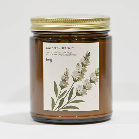 9 oz. Sea Salt + Lavender Soy Wax Candle