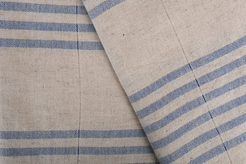 Organic Turkish Beach Towel - Sax Blue Striped