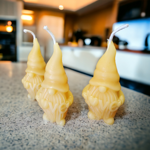 100% Pure Beeswax Candle - Love Gnome