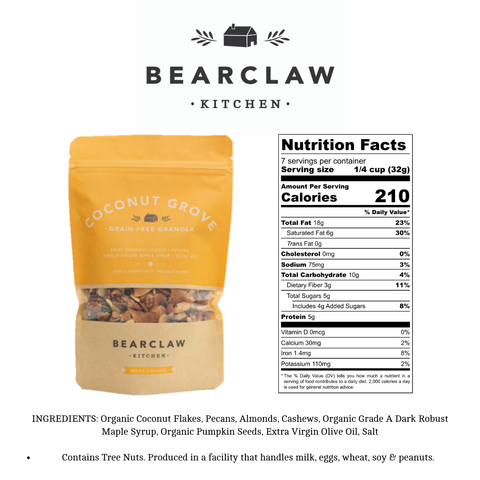 8 oz Coconut Grove Grain-Free Granola by Bearclaw Kitchen, photo 6