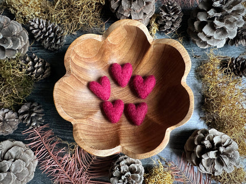 Felted Wool Mini Heart