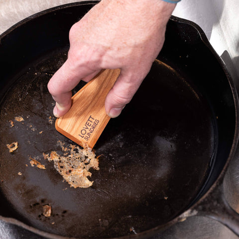 Lovett Sundries Hard Wood Cast Iron Pan Scraper