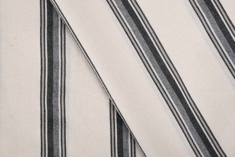 Organic Turkish Beach Towel - Grey + Black Peshtemal