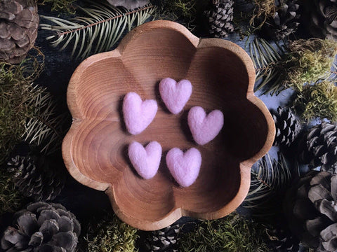 Felted Wool Mini Heart
