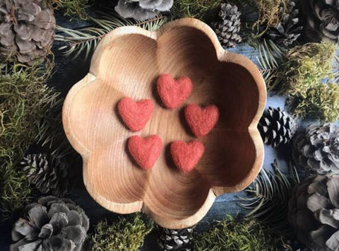 Felted Wool Mini Heart
