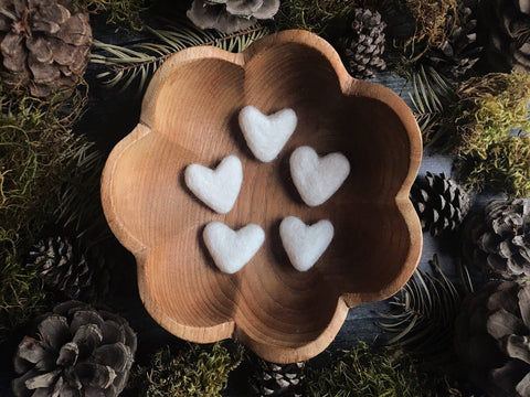 Felted Wool Mini Heart