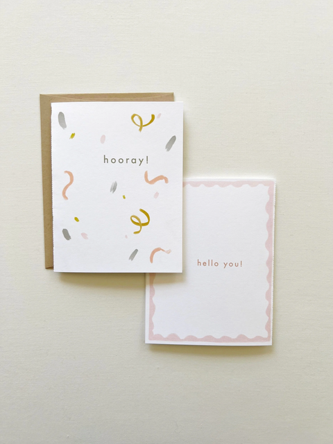 Encouragement Card - Hooray Confetti + Hello You