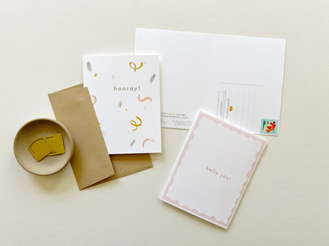Encouragement Card - Hooray Confetti + Hello You