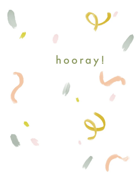 Encouragement Card - Hooray Confetti + Hello You