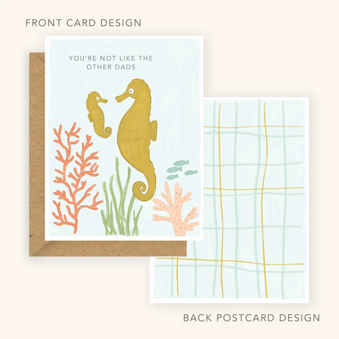 Family Card - Father's Day Seahorse + Grid