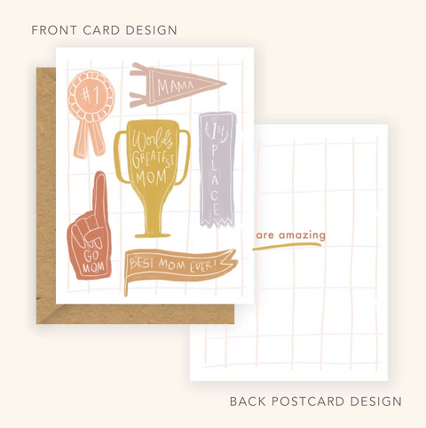 Family Card - World's Greatest Mom + You Are Amazing