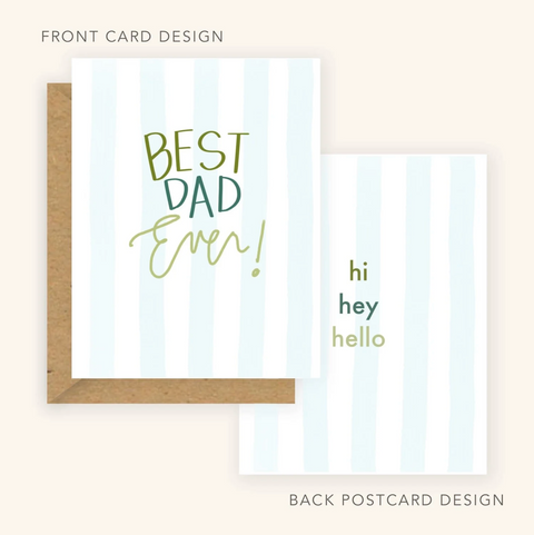 Family Card - Best Dad Ever + Hi Hey Hello