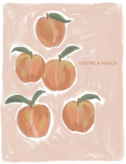 Love + Friendship Card - You're A Peach + Lines